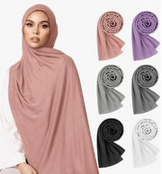 Fine Jersey Plain Large Scarf for Hijab