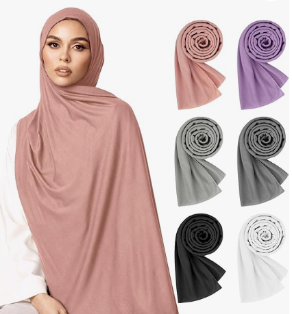 Fine Jersey Plain Large Scarf for Hijab