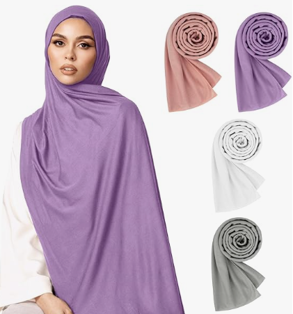 Fine Jersey Plain Large Scarf for Hijab