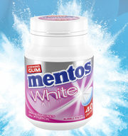 Mentos White Bubble Fresh Sugar-Free Chewing Gum 40 Dragees