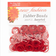 New Fashion Red Rubber Bands 300pcs Assorted