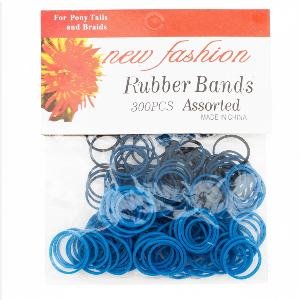 New Fashion Blue Rubber Bands 300pcs Assorted