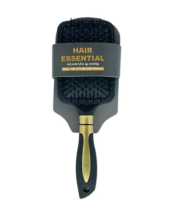 Hair Essential Paddle Hair Brush – Black & Gold