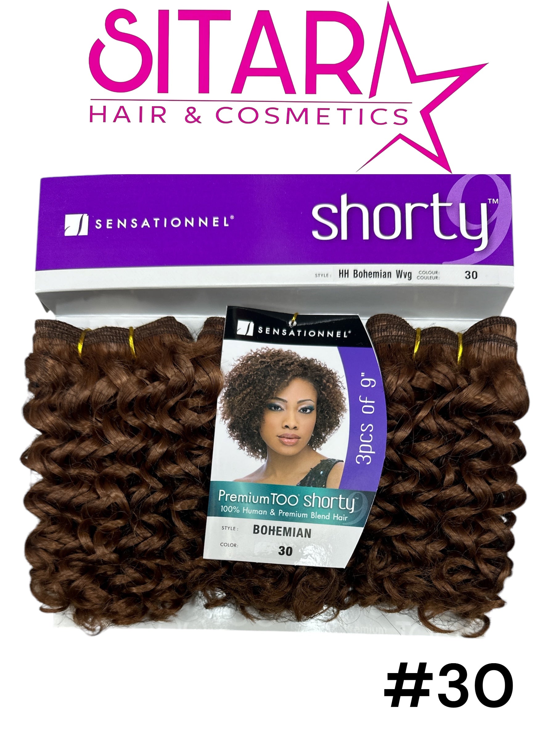 Bohemian Human Hair Weave 9"