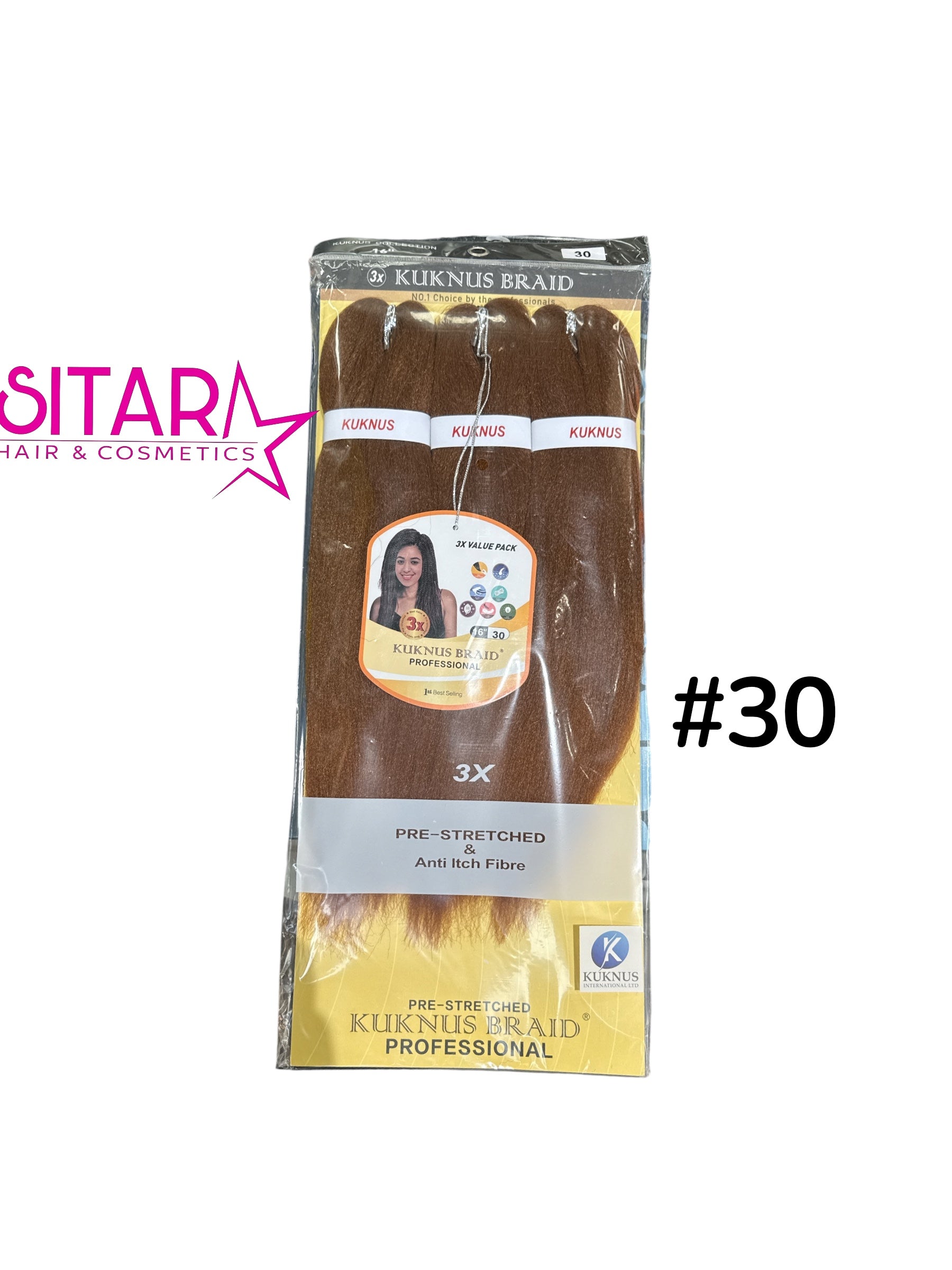 3x Synthetic Braids Anti-Itch Fibre 12"-16"
