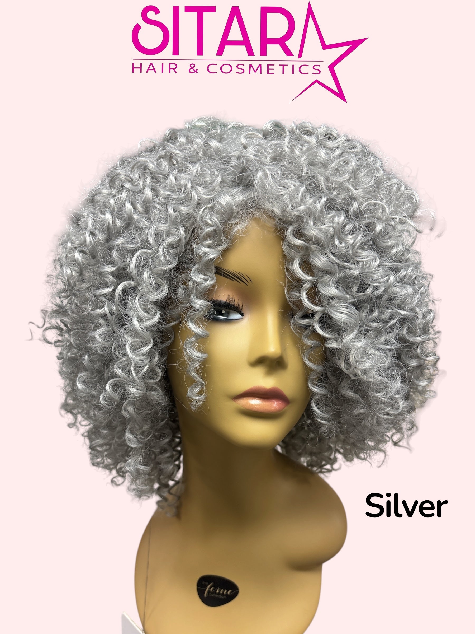 Ya-Ya Tongable Synthetic Kinky Jerry Curl Wig 10in