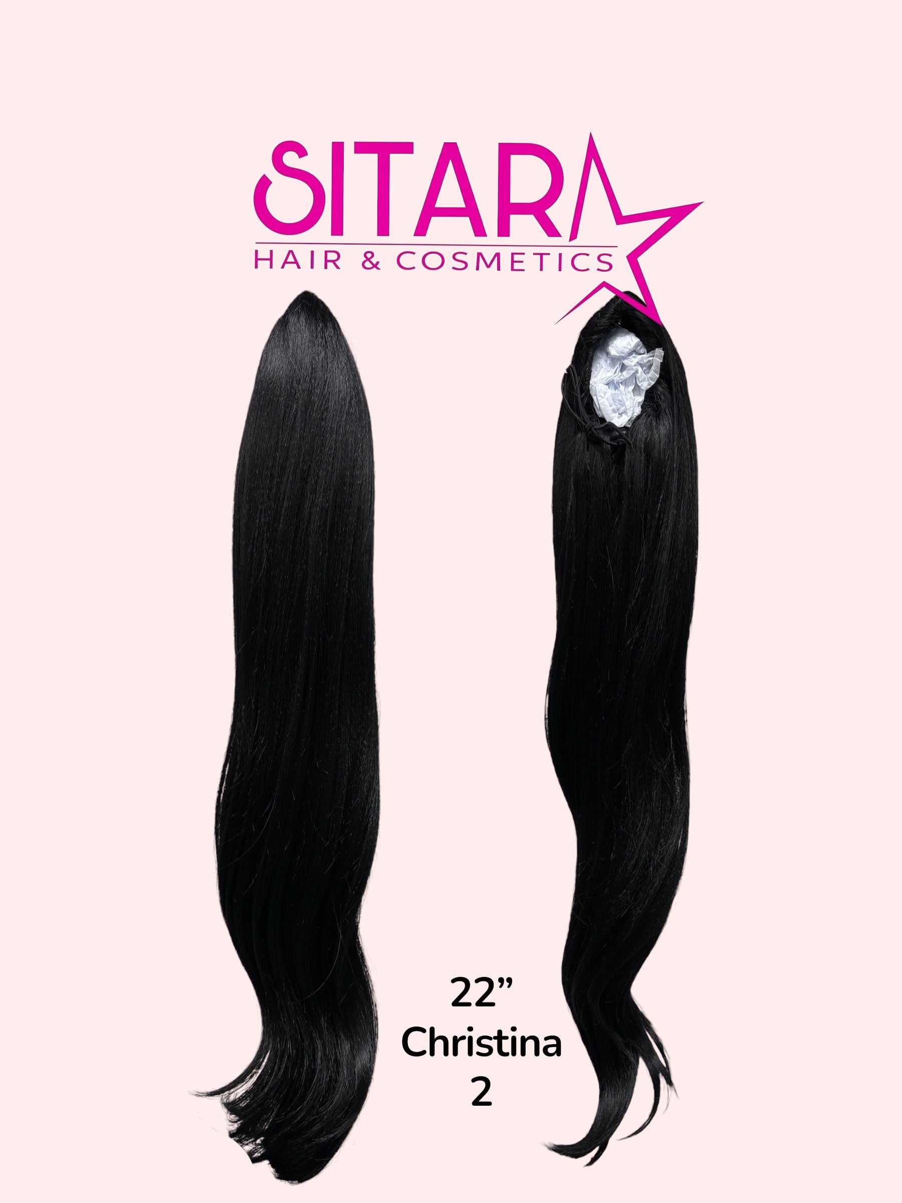 Wavy Drawstring Pony Tail 22”