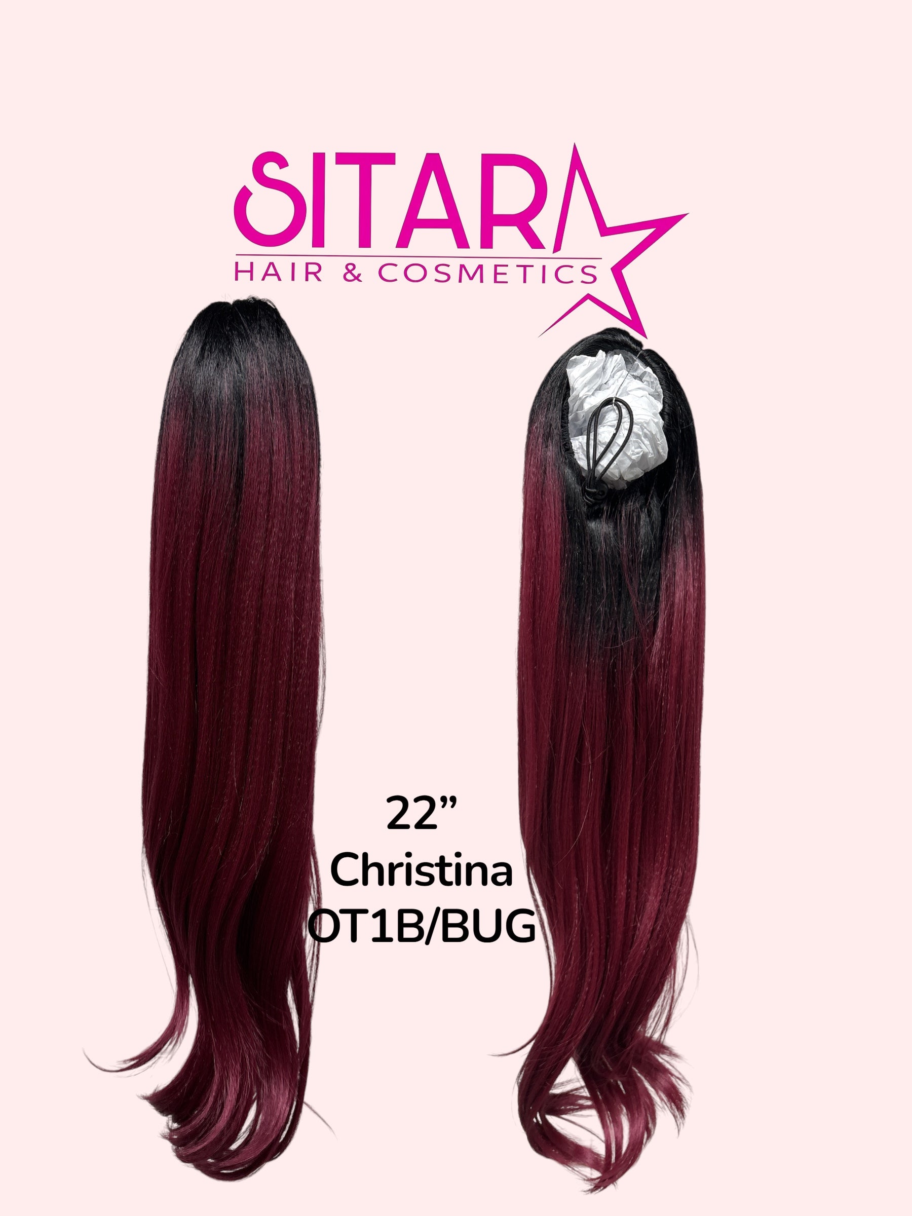 Wavy Drawstring Pony Tail 22”
