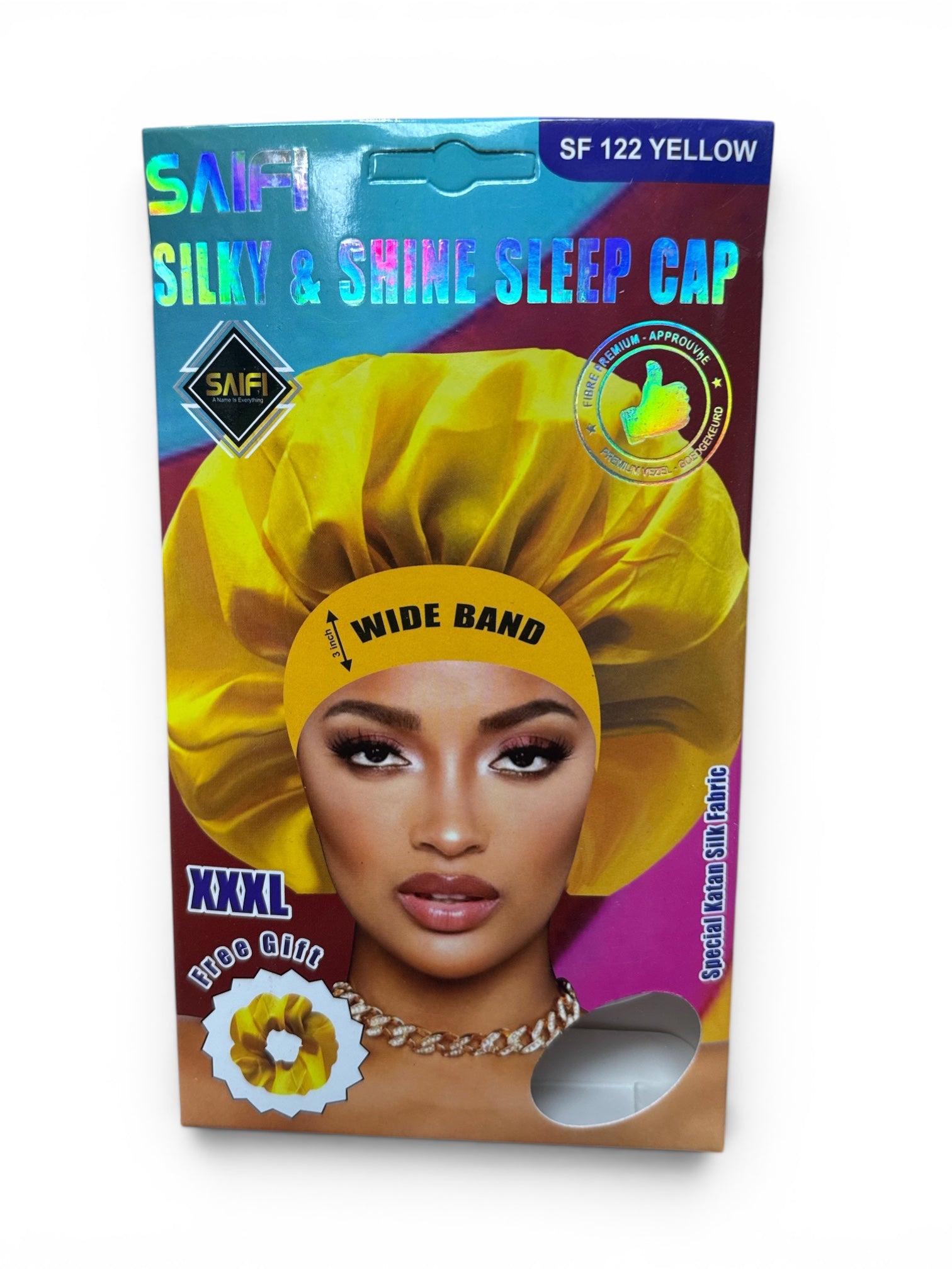 Saifi Silky & Shine Sleep Cap XXXL Yellow