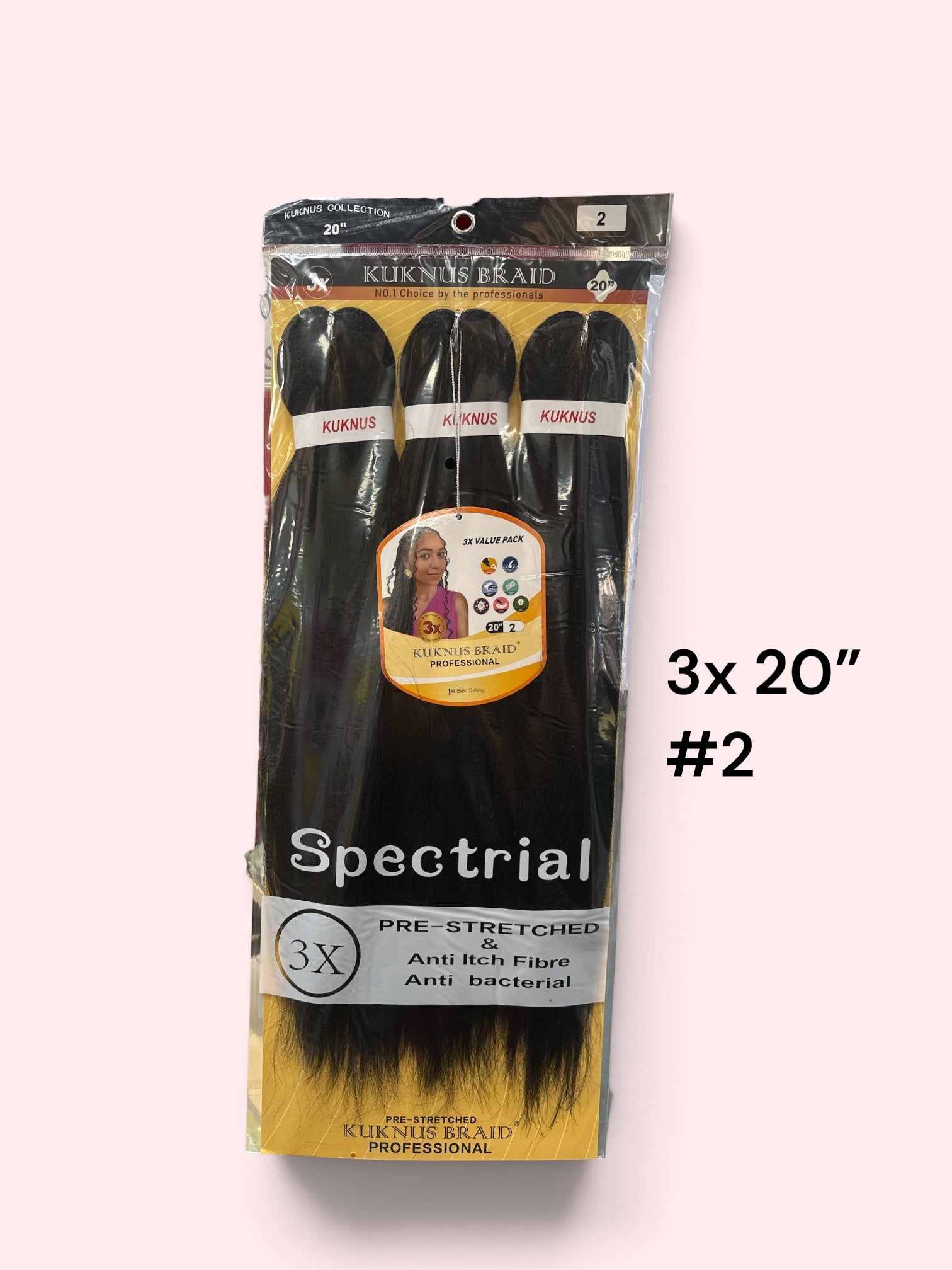 3x Synthetic Braids Anti-Itch Fibre