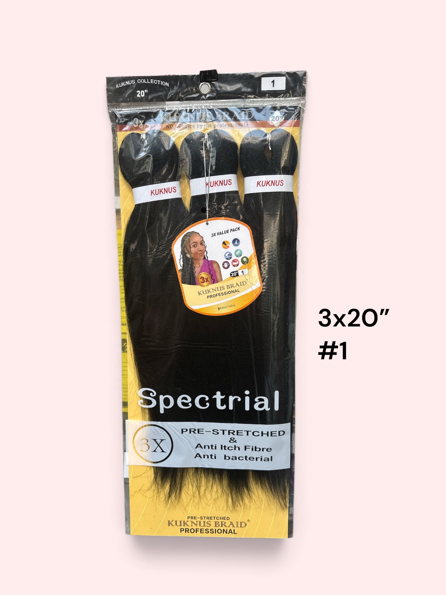 3x Synthetic Braids Anti-Itch Fibre