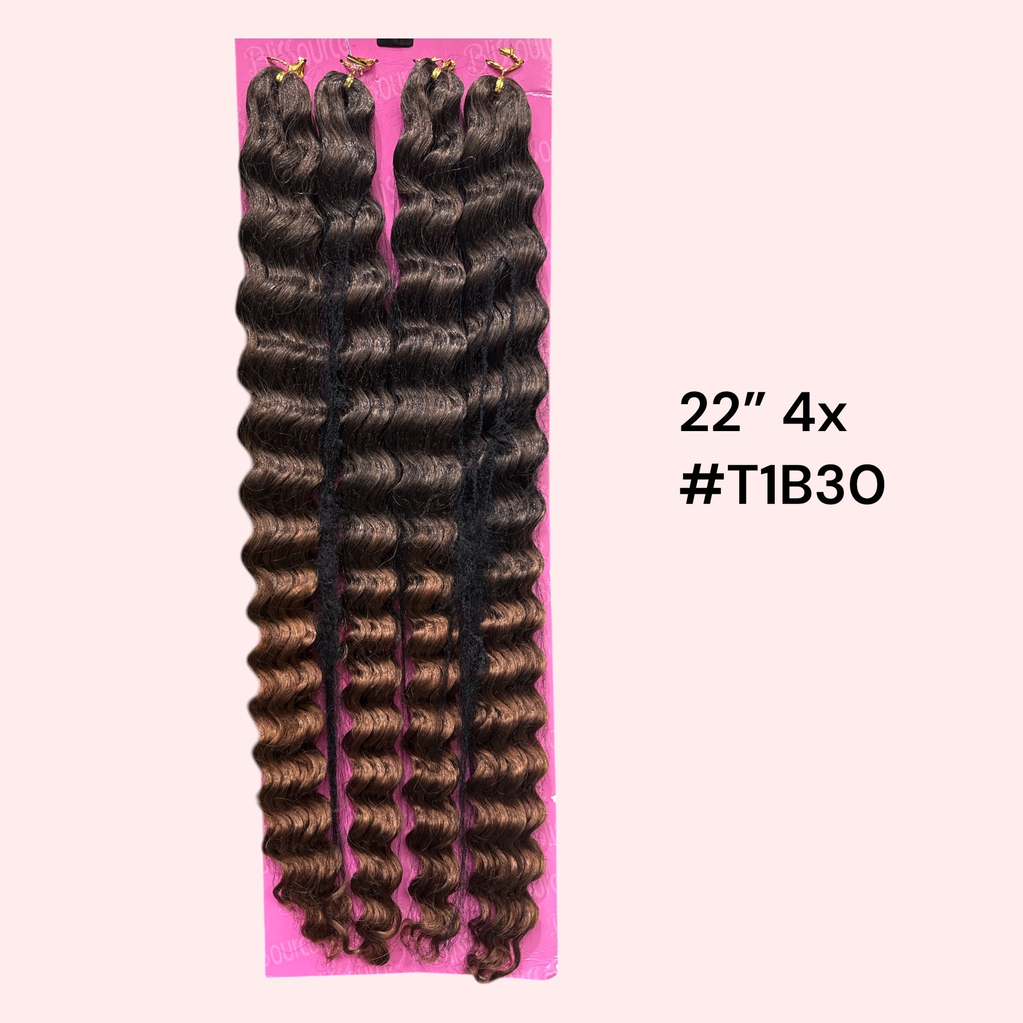 Deep Twist Crochet Hair 22" – 4X Value Pack