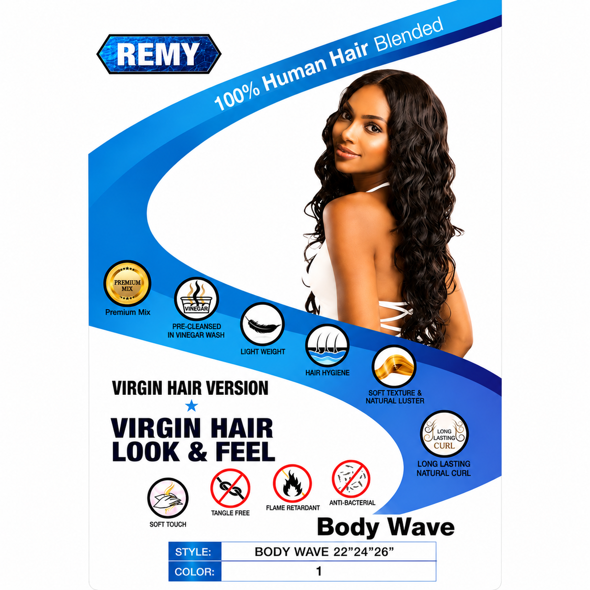 Remy Virgin Hair Body Wave Bundle Set – 22", 24", 26"