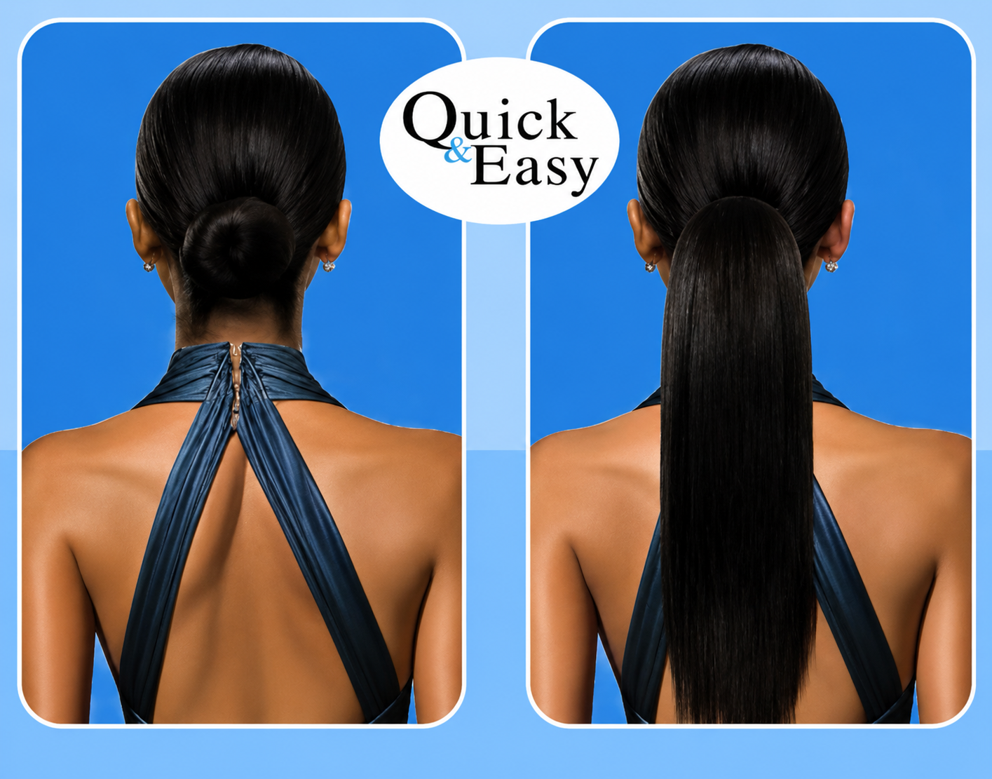 Drawstring Ponytail – 18”Straight 100% Natural Virgin Human Hair