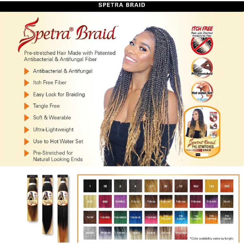 Ez Spetra 3x Synthetic Braids Anti-Itch Fibre For Braiding Hair 30"