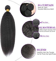 100% Virgin Raw Kinky Straight Hair 100G Bundle