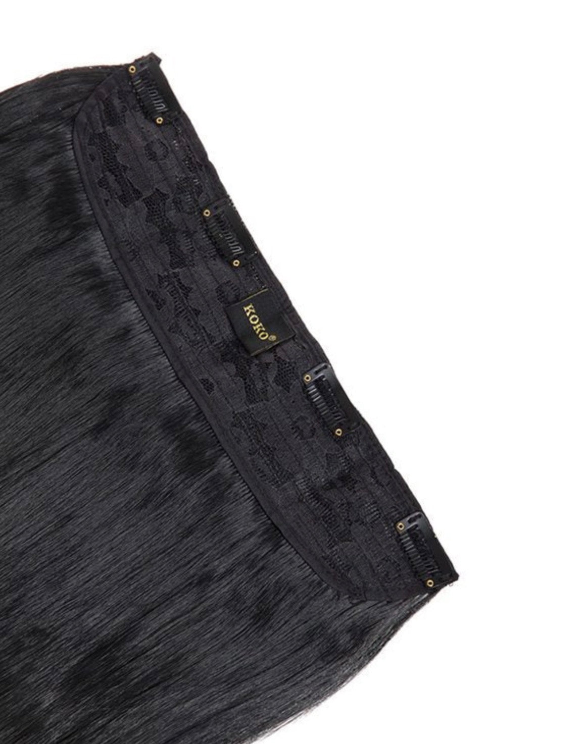 One Piece Straight Clip In Extension Heat Resistance Synthetic Hair