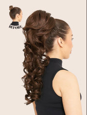 Molly 24” (55cm-60cm)Curly Bump-Up Drawstring Ponytail