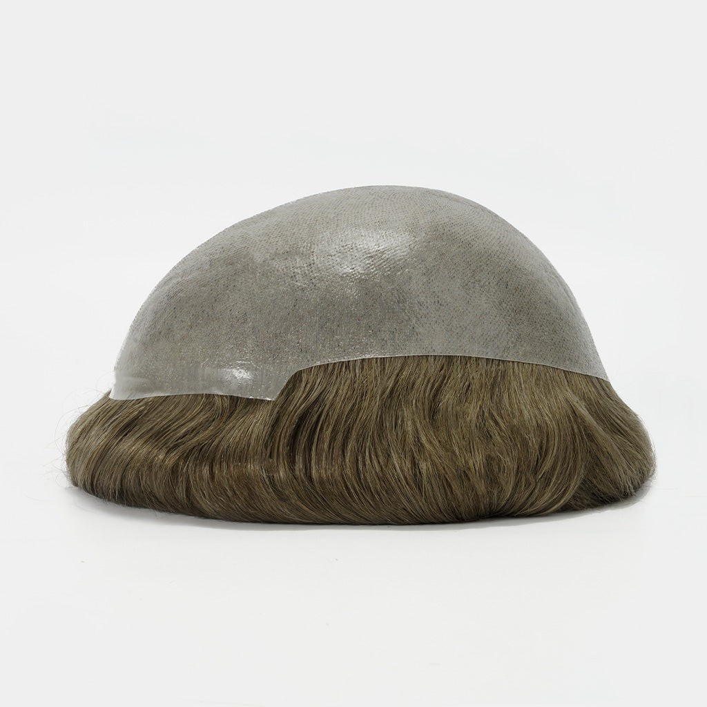 Men’s Toupee Transparent Poly Skin Hair 0.08 mm