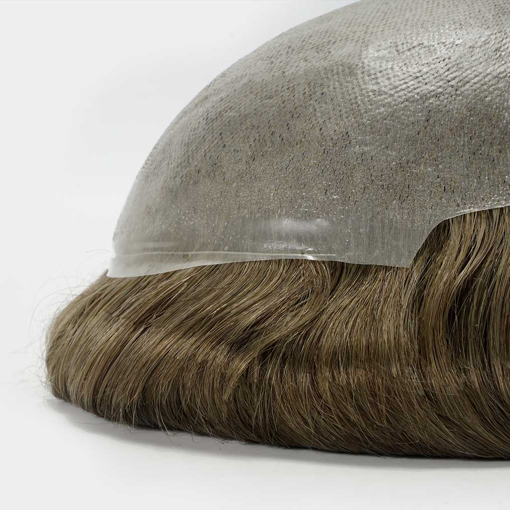 Men’s Toupee Transparent Poly Skin Hair 0.08 mm