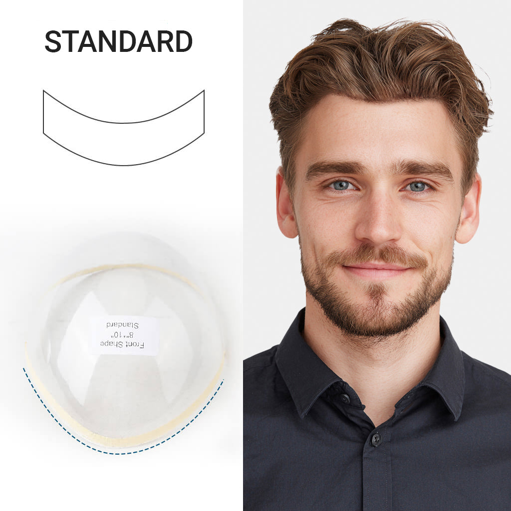 Men’s Toupee Transparent Poly Skin Hair 0.08 mm