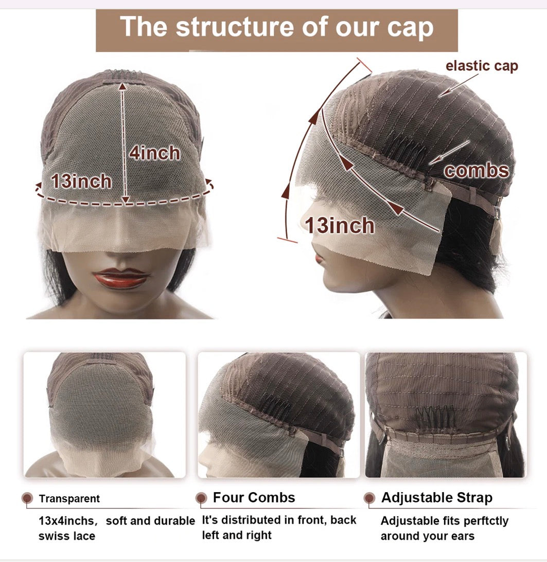 13x4 HD Lace Front Real Hair Wig #30