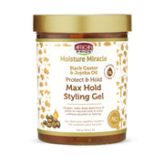 African Pride Moisture Miracle Black Castor & Jojoba Oil Max Hold Styling Gel – 510g