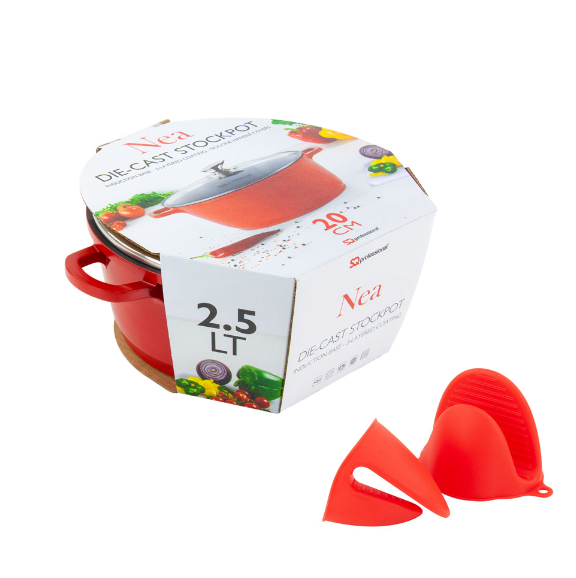 Nea Die-Cast Stockpot with Glass Lid