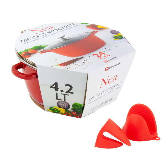 Nea Die-Cast Stockpot with Glass Lid