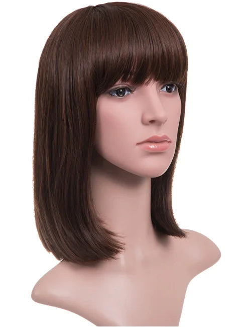 Nicole Shoulder-Length Fringe Bob Full Head Wig