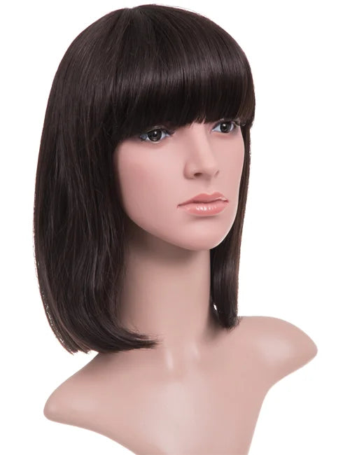 Nicole Shoulder-Length Fringe Bob Full Head Wig