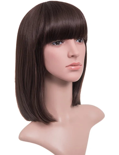 Nicole Shoulder-Length Fringe Bob Full Head Wig