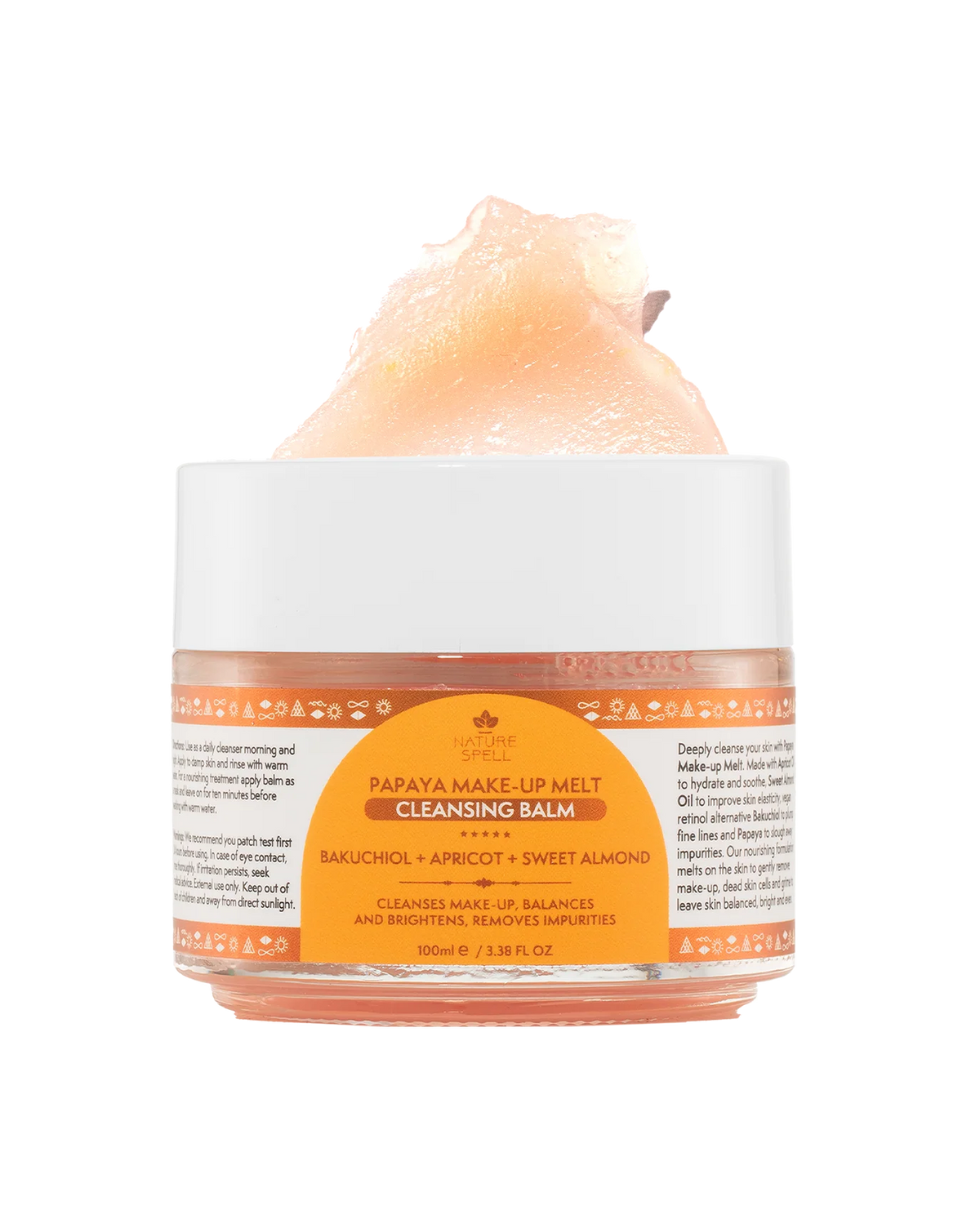 Papaya Makeup Melt Cleansing Balm with Bakuchiol, Apricot & Sweet Almond – 100ml