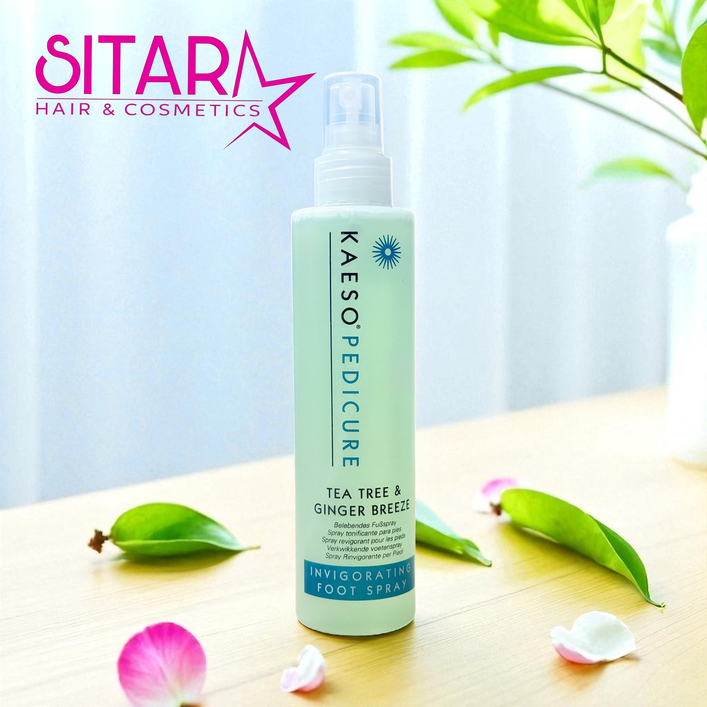 Kaeso Pedicure Tea Tree & Ginger Breeze Invigorating Foot Spray 195ml