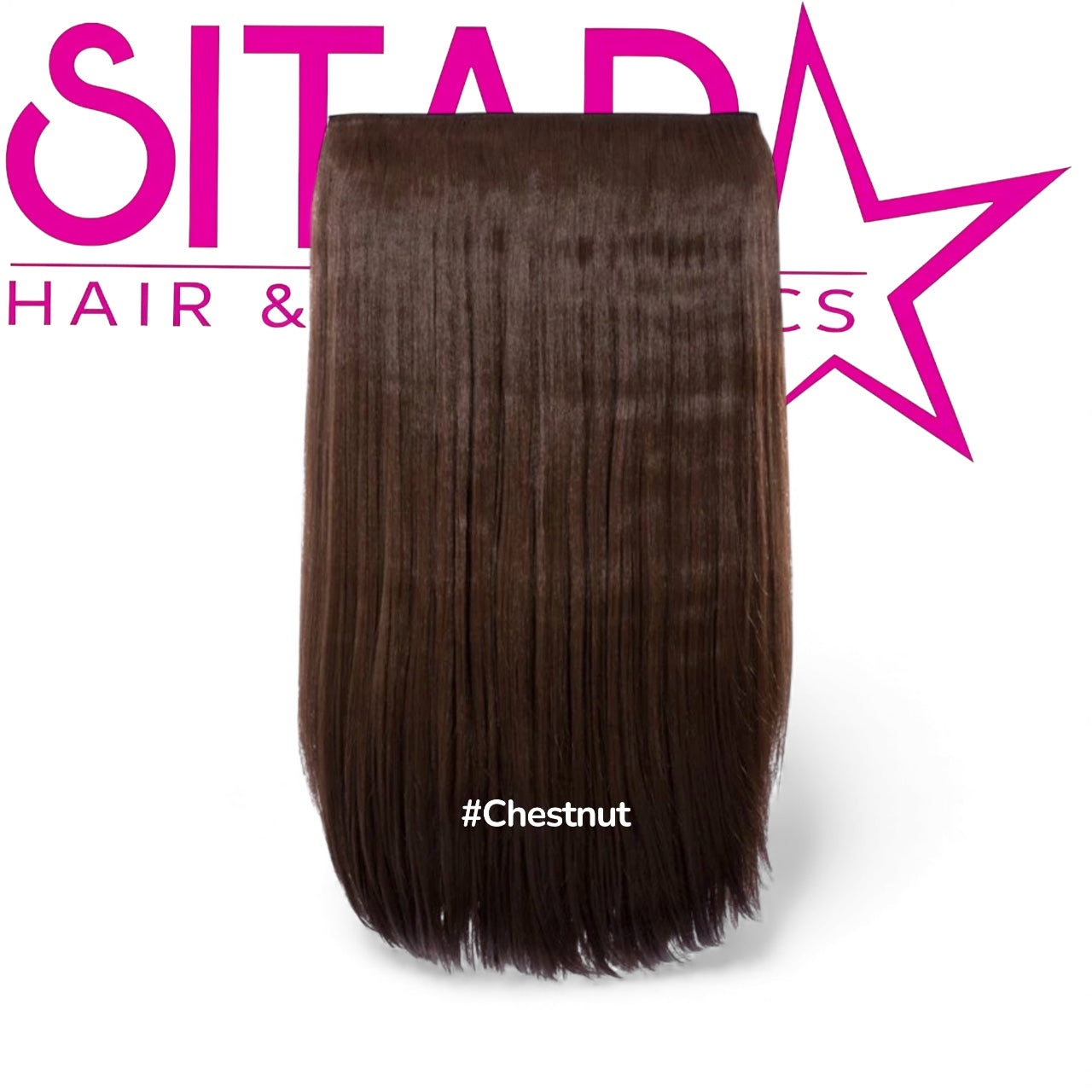 One Piece Straight Clip In Extension Heat Resistance Synthetic Hair