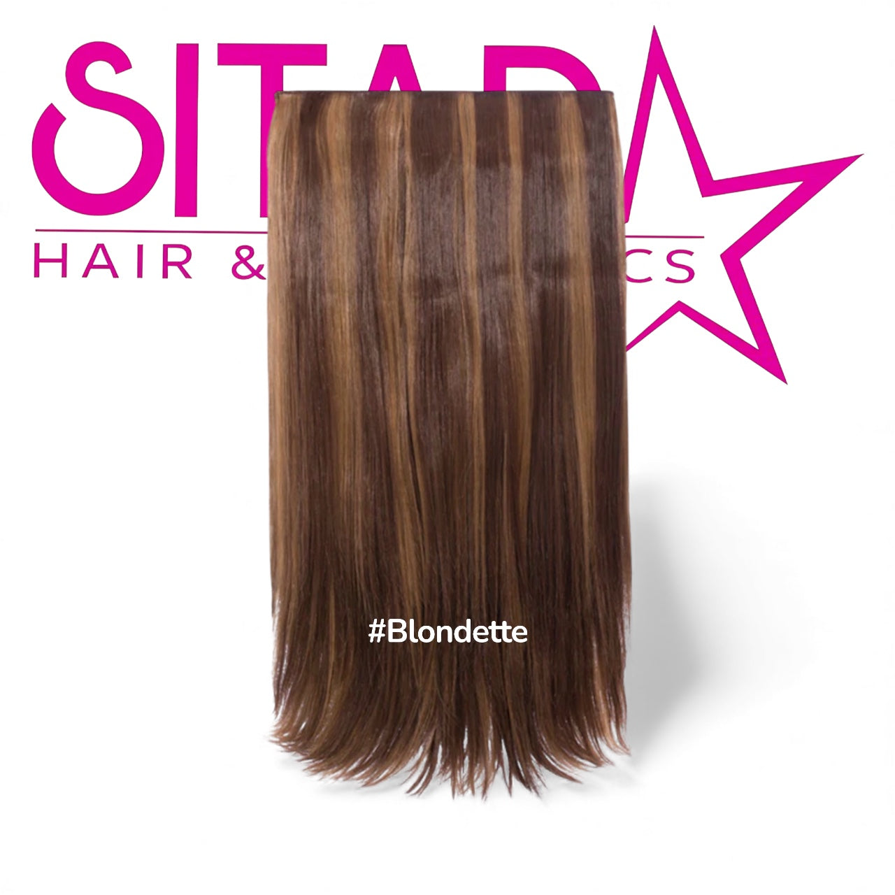 One Piece Straight Clip In Extension Heat Resistance Synthetic Hair