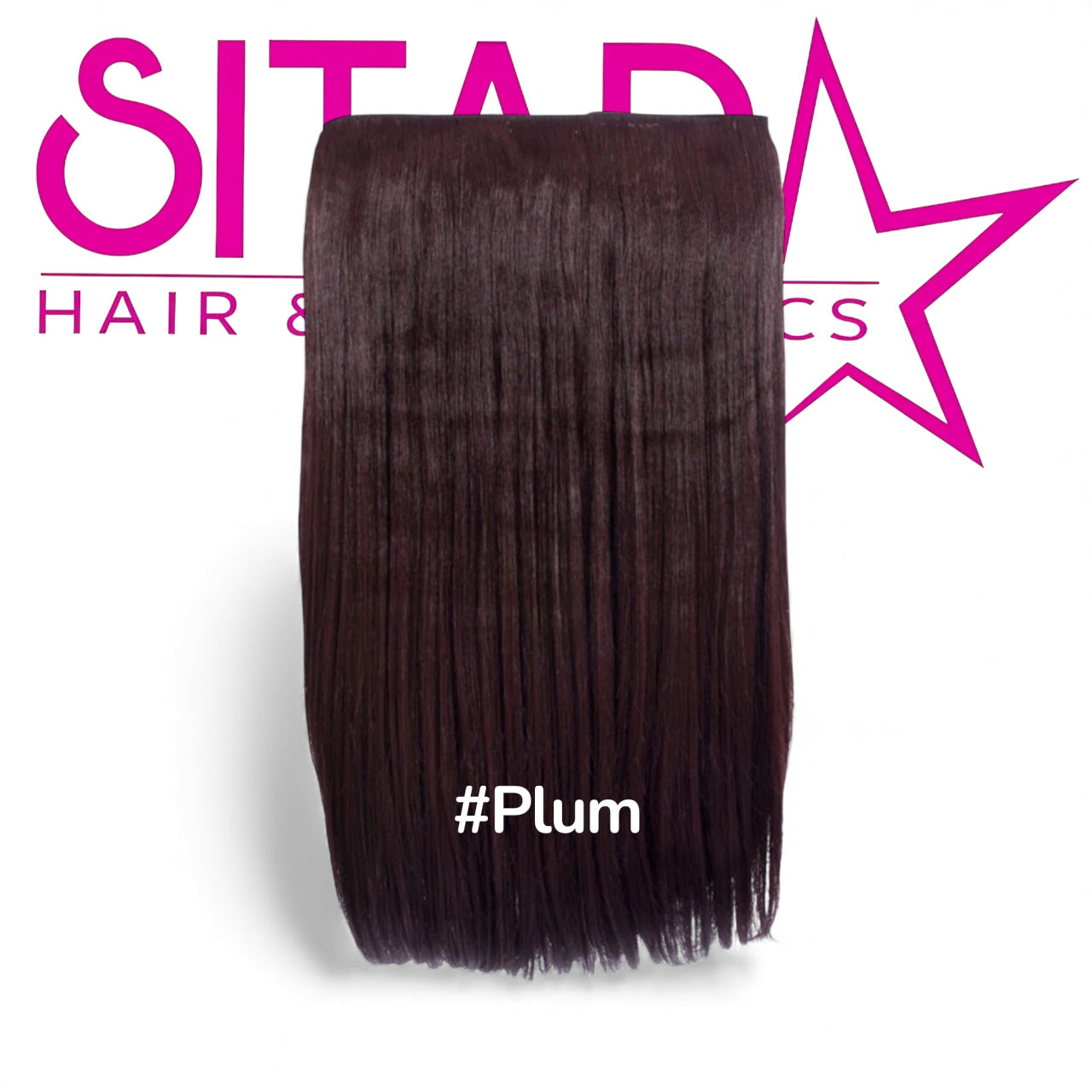 One Piece Straight Clip In Extension Heat Resistance Synthetic Hair