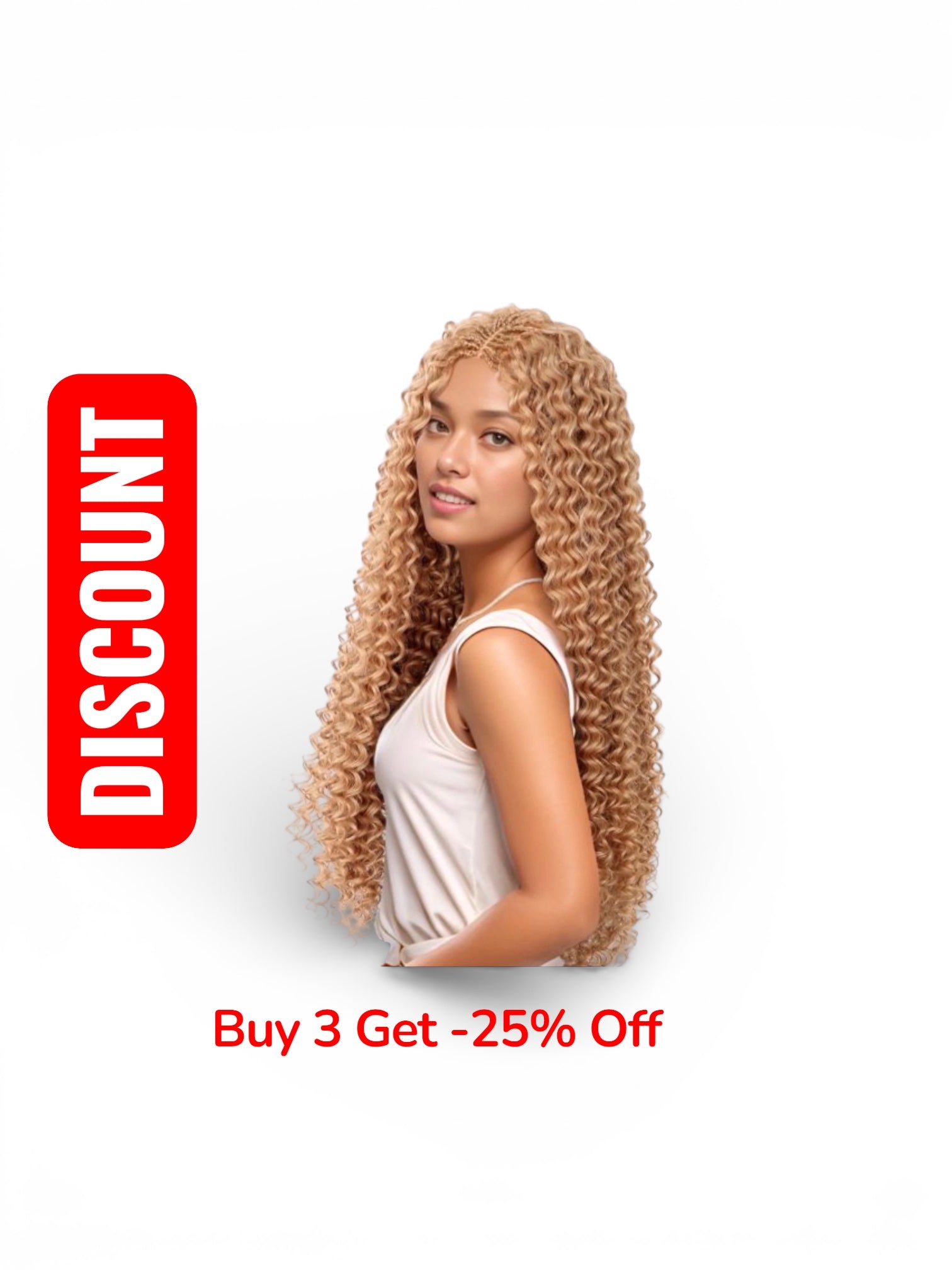 Deep Wave Bulk Synthetic Hair 24”