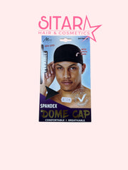 Large Spandex Dome Cap Black