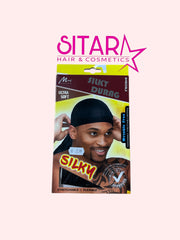 Silky Wrinkle Free Tie-Down Durag Black