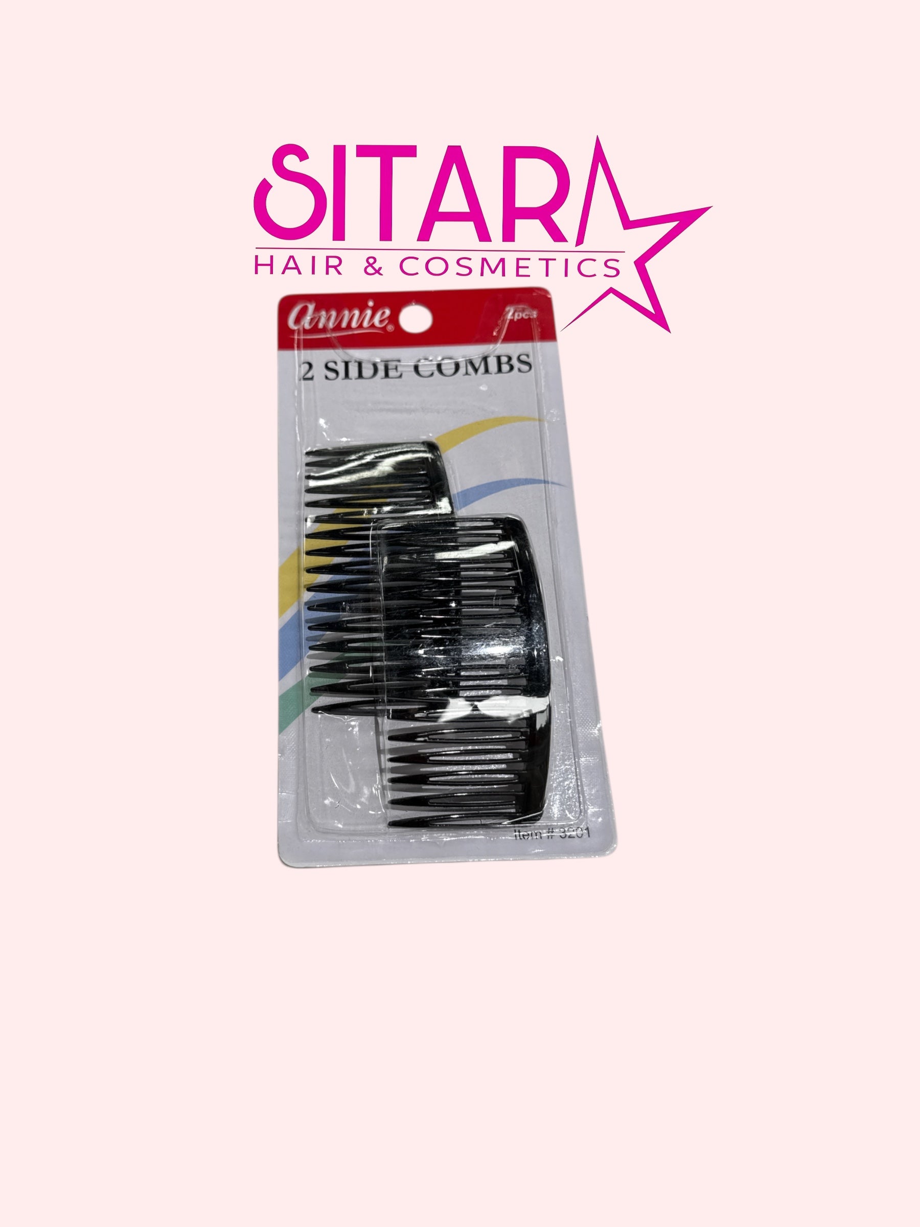 Side Combs Black 2pcs