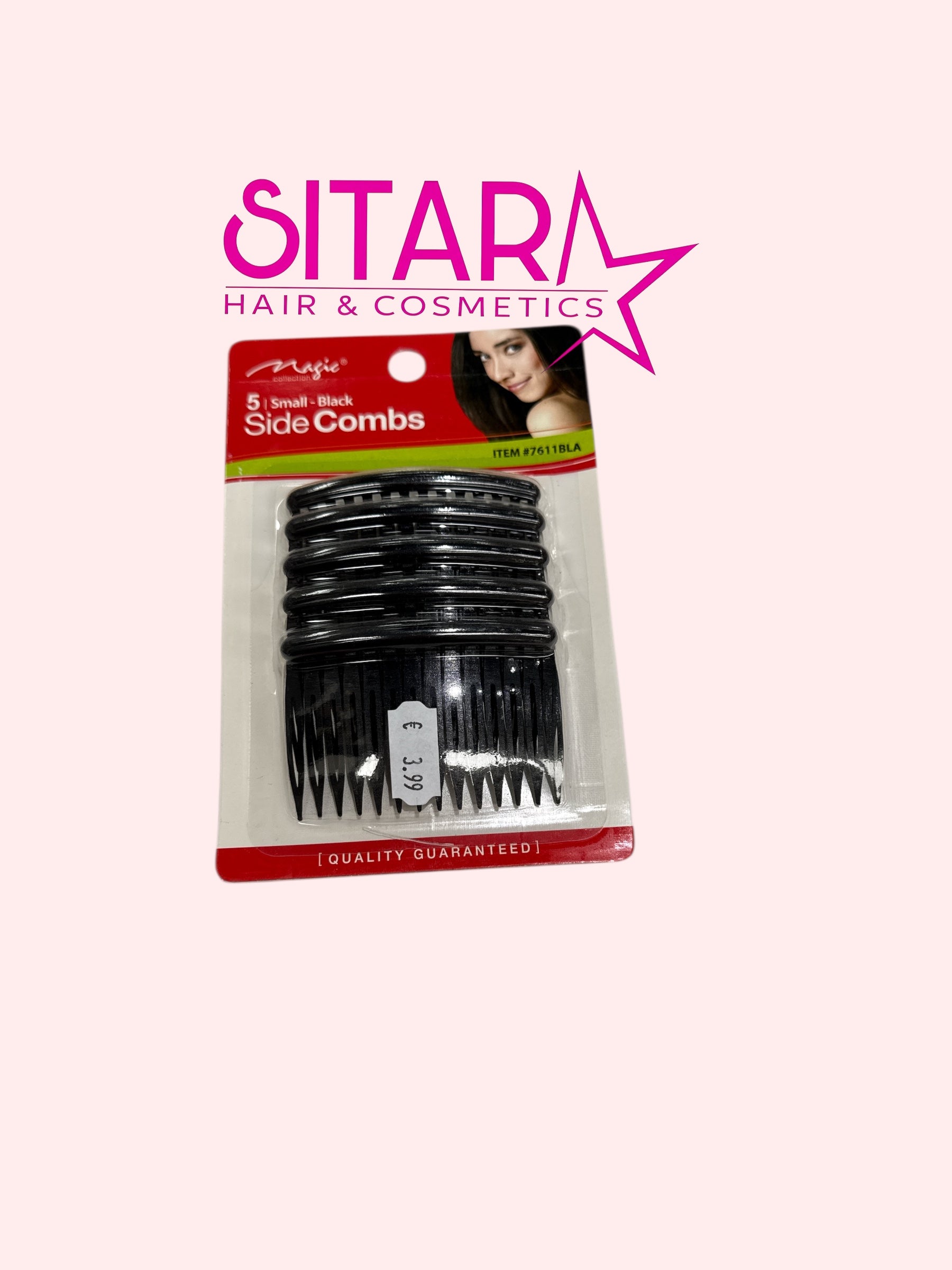 Side Combs Small Black 5pcs
