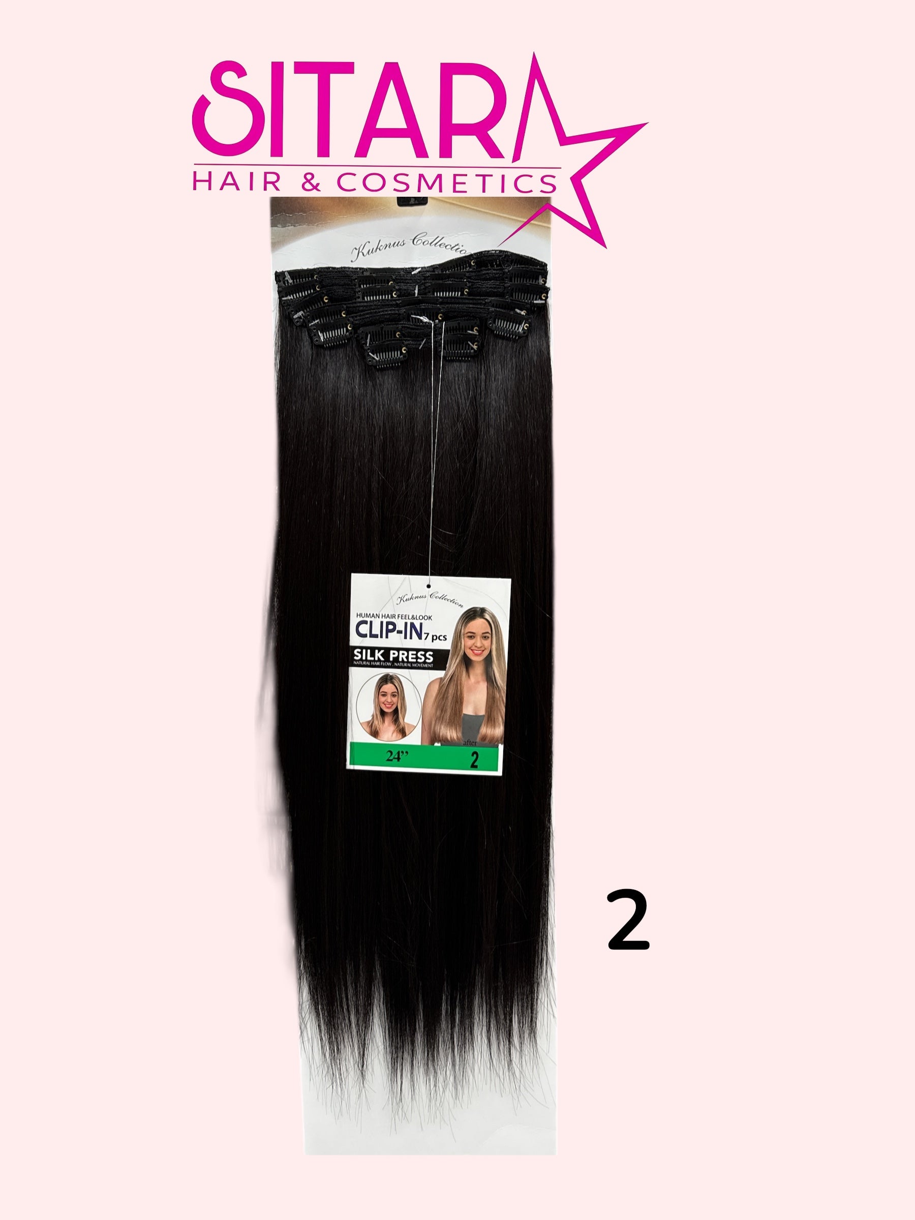 7-Pcs Silky Straight Synthetic Clips-In