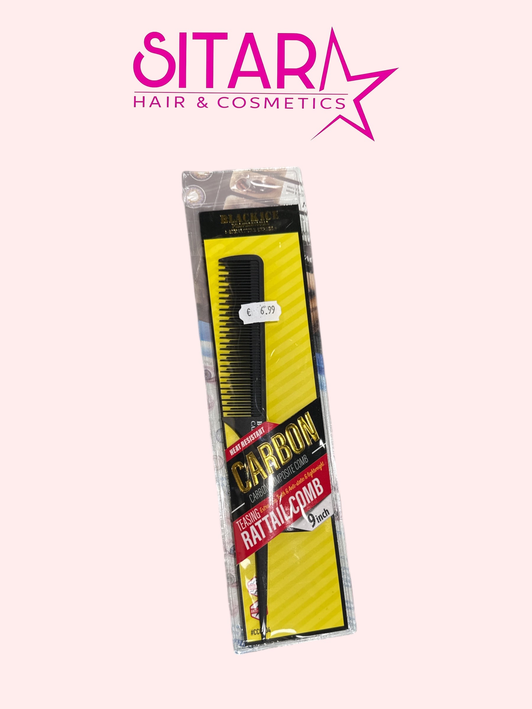 Carbon Rat Tail Comb 9”