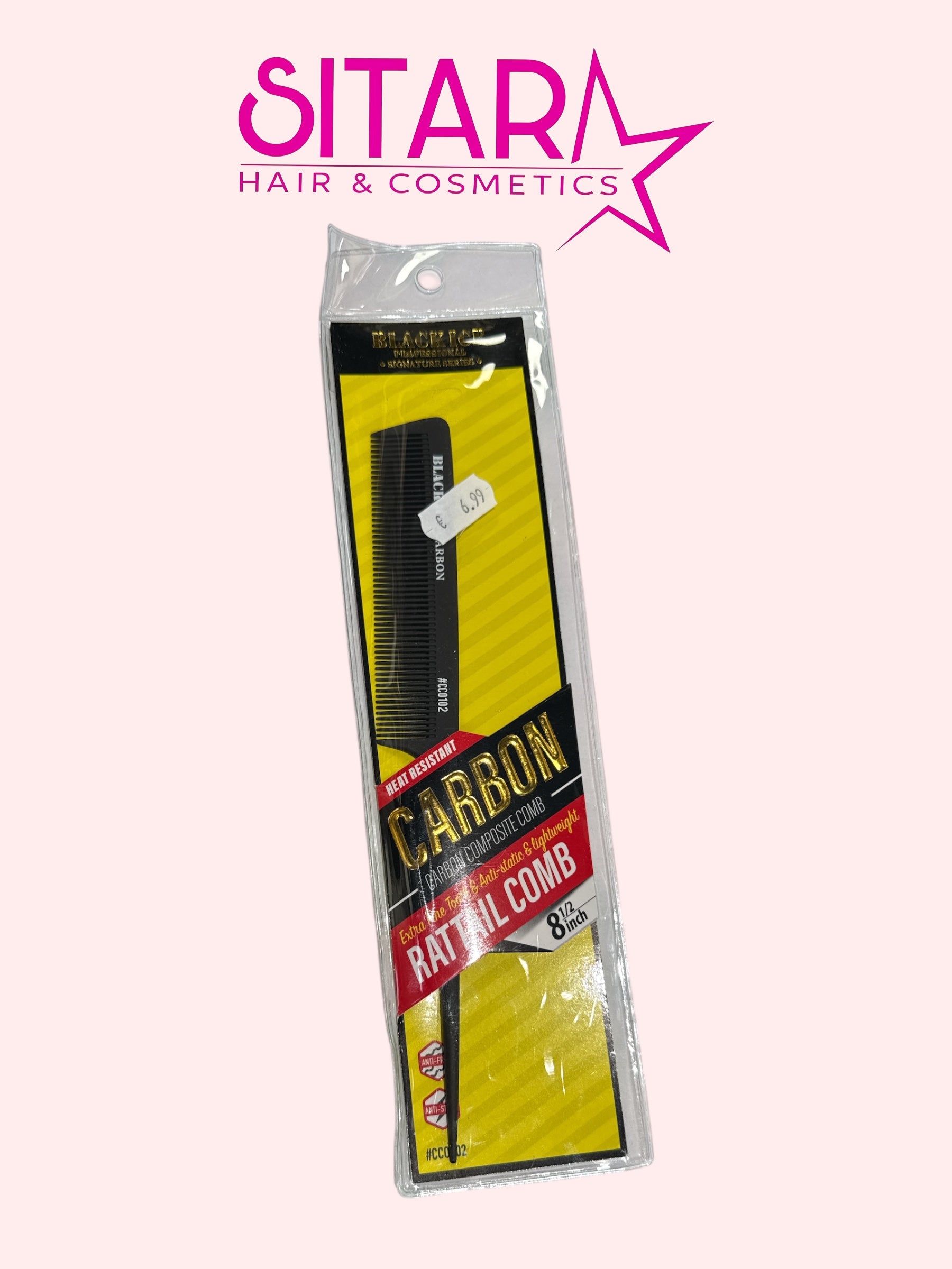 Carbon Rat Tail Comb 8.5”