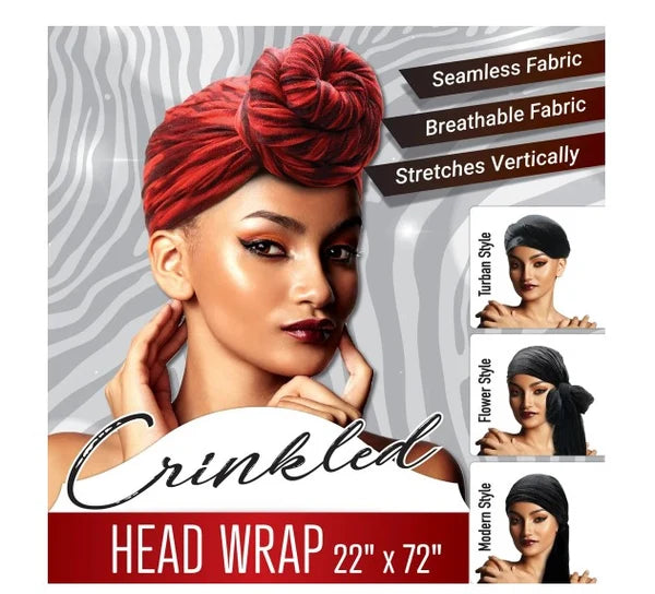 Crinkled Jersey Head Wrap – 22" x 72"