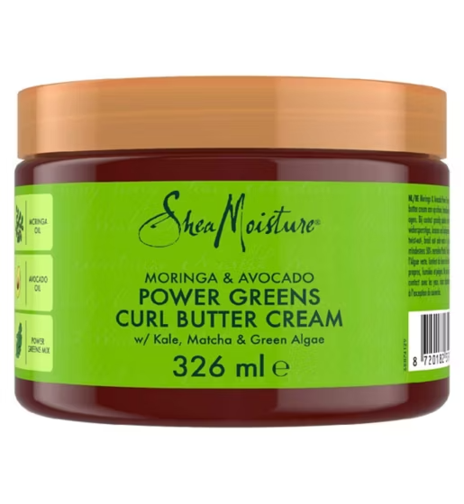 SheaMoisture Moringa & Avocado Power Greens Curl Butter Cream – 326 ml / 11 oz