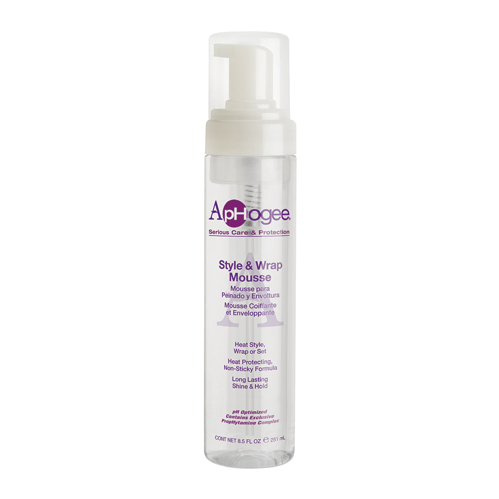 Aphogee Style & Wrap Mousse – 8.5 fl oz (251 ml)