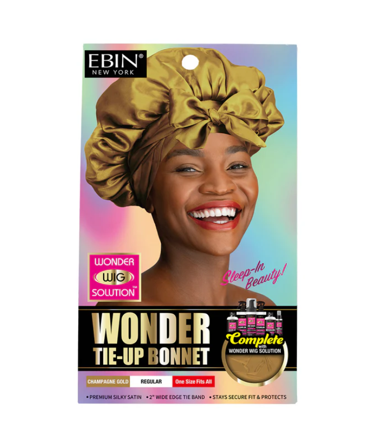 Wonder Tie-Up Bonnet Champagne Gold