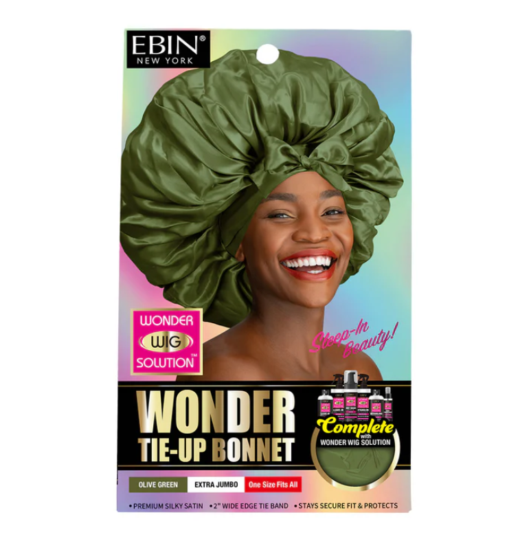 Wonder Tie-Up Bonnet Olive Green Extra Jumbo